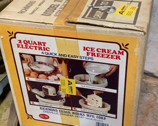 Ice cream freezer with the box