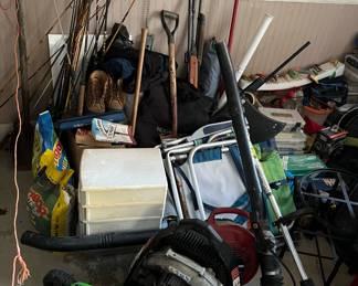 Garage treasure hunt - fishing gear/equipment; power tools; golfing gear