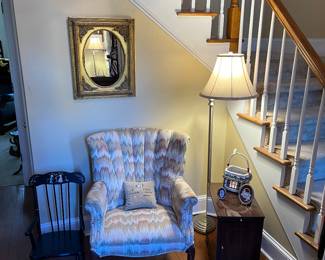 Child's rocking chair; scallop-back chair