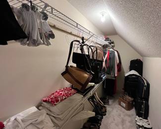 clothes, luggage, handbags, shoes, socks, belts, etc.