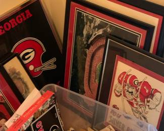 Framed UGA prints, photos, etc.