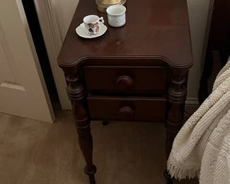 Antique cherry bedroom furniture - night stand/side table