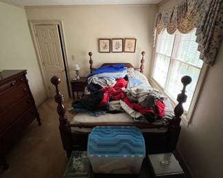 Antique cherry bedroom furniture - bed