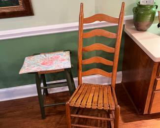 Ladder-back rocking chair