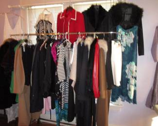 Lots of clothing, like a boutique