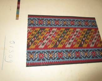 Vintage painted wallpaper samples