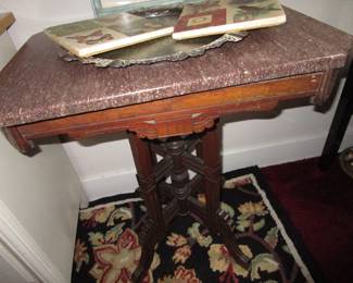 Eastlake marble top table