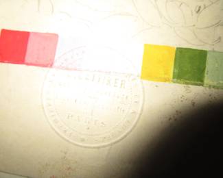 Vintage painted wallpaper samples