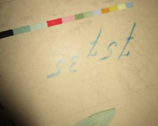 Vintage painted wallpaper samples