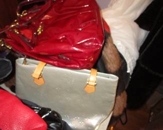 Large amount of designer handbags