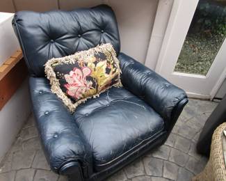 Leather easy chair