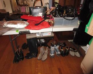 Tons of designer shoes and boots