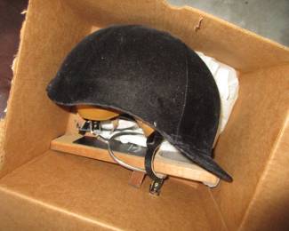 English riding helmet