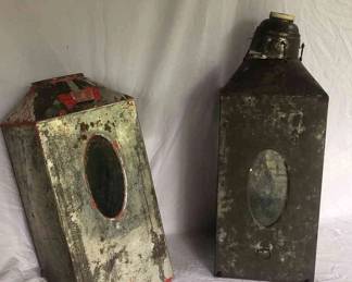 2 Antique Hoosier Flour Sifter Bin with Glass window