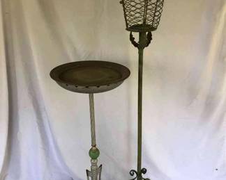 2 iron Plant Candle Stands