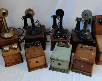 Large Collection of Antique Phones