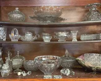 Large Collection of Vintage Glassware Pieces