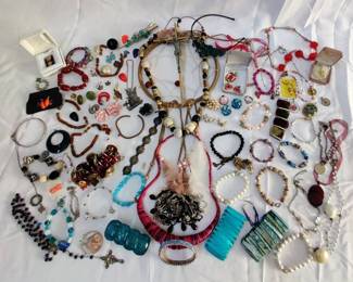 Large Collection of Vintage Jewelry