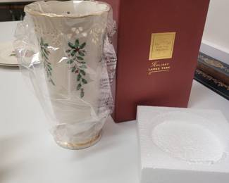 Large Holiday Lenox Vase