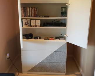 Inside entertainment armoire