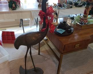 The other heavy metal statue crane bird statue 50" tall
