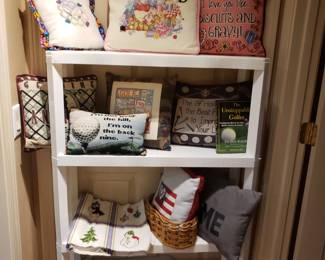 Some cross stitched pillow