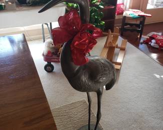 Pair of Heavy metal  birds, this one is 44" tall