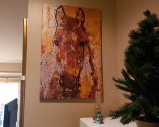 Horse print on canvas