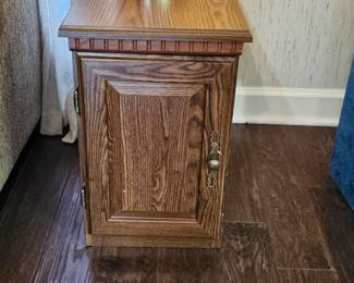 Oak finished side table