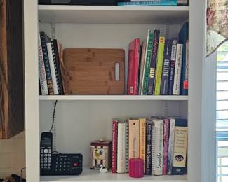 White book case, can be wall mounted 