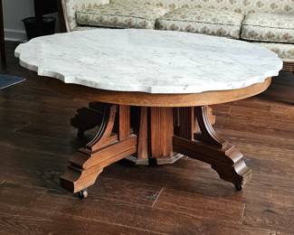 Marble top coffee table