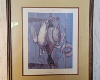 Framed duck print
