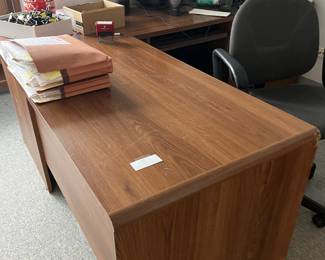 desk; 66"W x 28" H