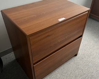 Two drawer file cabinet; 28" H x 29" W x 20" D