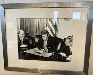 Framed JFK photo