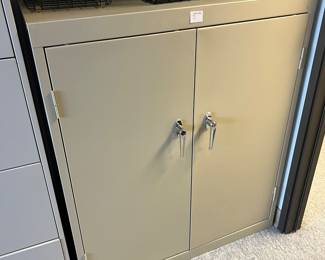 Lockable Metal file cabinet; 36" L x 42" H x 18" D