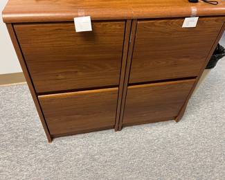 2 drawer file cabinets (2): 29" H x 16" w x 20" D