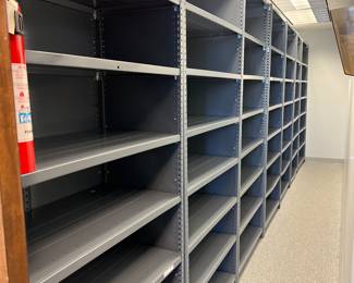 Adjustable Industrial Metal shelving (units separate)