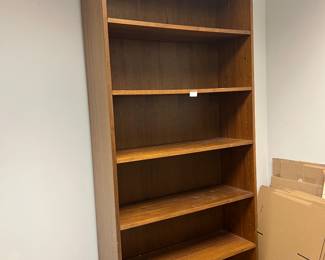 Wooden Bookcase; 84" H x 12" D x 36" W