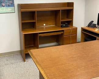 Desk with bookcase; executive desk
