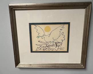 "World Without Weapons" Dove of Peace Picasso lithograph art print