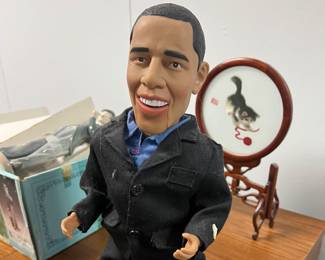 Senator Barack Obama dancing rockstar doll