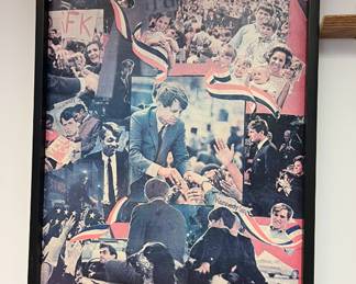 Vintage Assasination Collage by Sibyl, signed