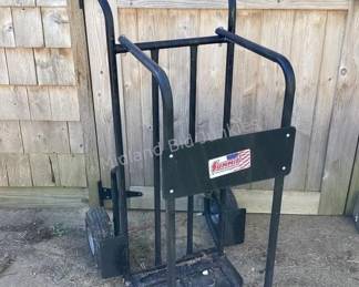 Wood hauling hand cart