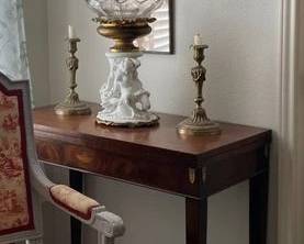 Neoclassical Card Table, Napoleon III Centerpiece