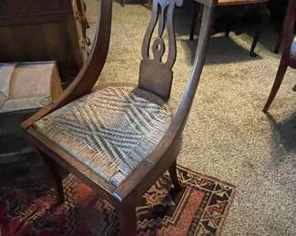 French Empire Gondola Chair (Pair)