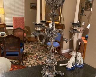 English Elkington (Attr.) Epergne, Mid-19th Century