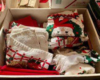 Xmas  towels & pot holders