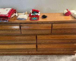 Oak 7 drawer dresser
