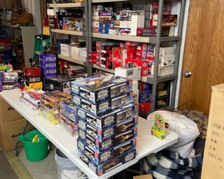 Driver Autographs, NASCAR, AutoArt, GMP, Racing Champions, Owners Elite, AMT, Action, Team Caliber, and More!  Most are unopened and still in the original packaging.  Also includes a great selection of collectible race jackets, shirts, hats, neon clocks, and more!